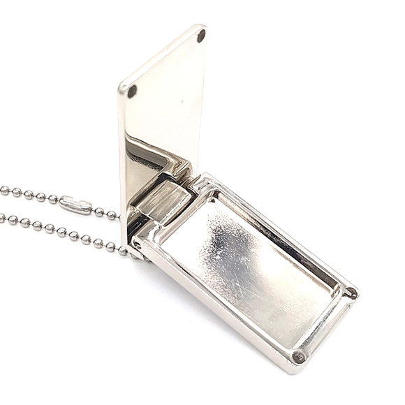 COACH Orange Keychain Key Fob Purse Hangbag Tote Charm with Mirror - Picture 4 of 5